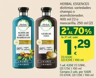 HiperDino 2a Al 70% Herbal Essences Distintas Variedades Champú O Acondicionador oferta