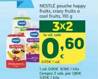 HiperDino Nestlé Pouche Happy Fruits Crazy Fruits O Cool Fruits oferta