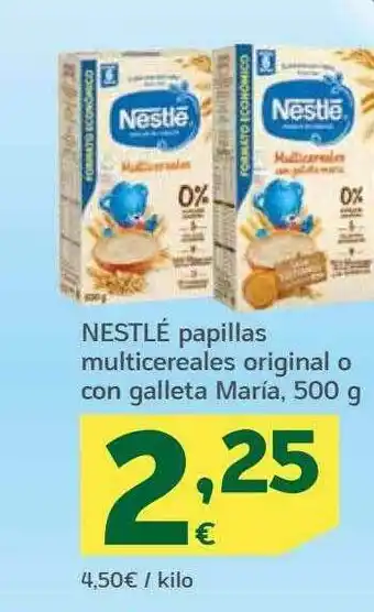 HiperDino Nestlé Papillas Multicereales Original O Con Galleta Maria oferta