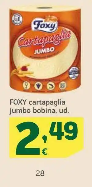 HiperDino Foxy Cartapaglia Jumbo Bobina oferta