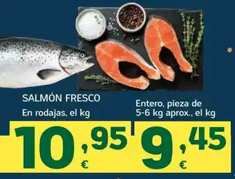 HiperDino Salmón Fresco En Rodajas Entero Pieza oferta