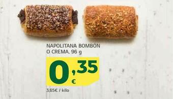 HiperDino Napolitana Bombón O Crema oferta