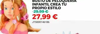 Juguetoon Busto De Peloqueria Infantil Crea Tu Propio Estilo oferta