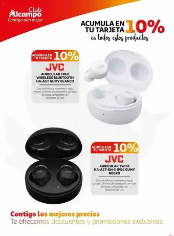 Alcampo Auricular True Wireless Bluetooth Ha-ast Gumy Blanco Auricular Tw Bt Ha-ast-bn-e Ipx4 Gumy Negro oferta