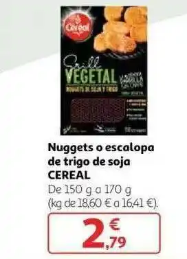 Alcampo Nuggets O Escalopa De Trigo De Soja Cereal oferta