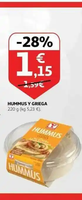 Alcampo Hummus Y Griega oferta