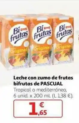 Alcampo Leche Con Zumo De Frutas Bifrutas De Pascual oferta
