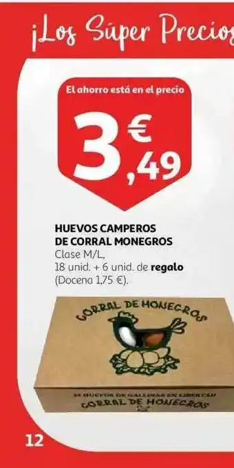 Alcampo Huevos Camperos De Corral Monegros oferta