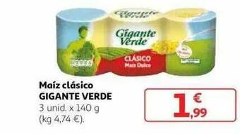 Alcampo Maiz Clasico Gigante Verde oferta