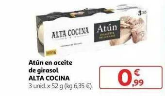 Alcampo Atun En Aceite De Girasol Alta Cocina oferta