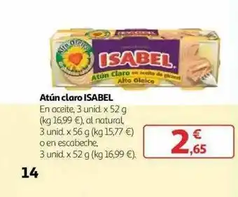 Alcampo Atun Claro Isabel oferta
