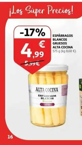Alcampo Espárragos Blancos Gruesos Alta Cocina oferta