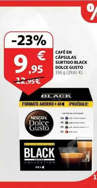 Alcampo Café En Capsulas Surtido Black Dolce Gusto oferta