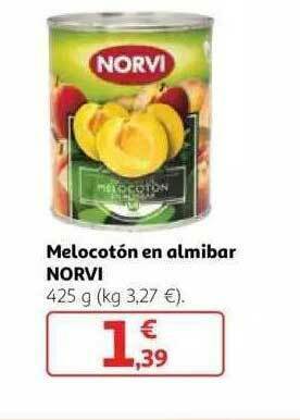 Alcampo Melocoton En Almibar Norvi oferta