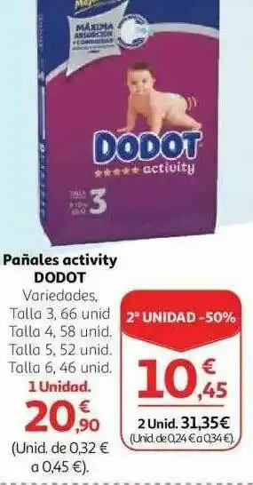 Alcampo Pañales Activity Dodot oferta
