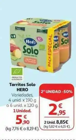 Alcampo Tarritos Solo Hero oferta