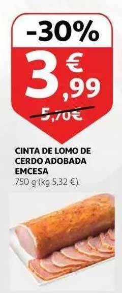 Alcampo Cinta De Lomo De Cerdo Adobada Emcesa oferta