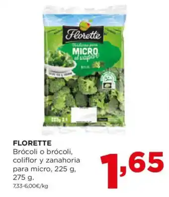 Alimerka FLORETTE Brócoli o brócoli, coliflor y zanahoria para micro oferta