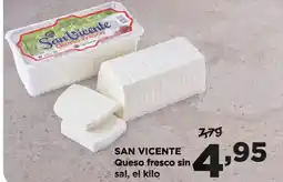 Alimerka SAN VICENTE Queso fresco sin sal oferta