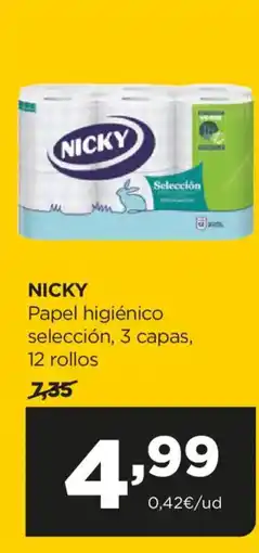 Alimerka VERDE Papel higiénico selección, 3 capas, 12 rollos oferta