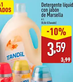 ALDI TANDIL Detergente líquido con jabón de Marsella oferta