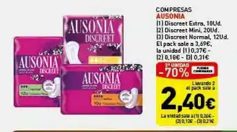 2a Unidad -70% Compresas Ausonia