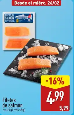 ALDI Filetes de salmón oferta