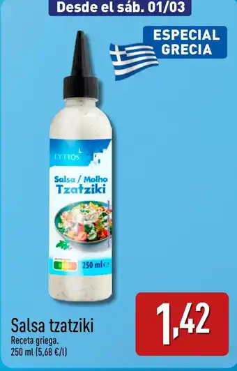 ALDI Salsa tzatziki oferta