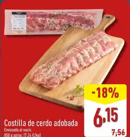 ALDI Costilla de cerdo adobada oferta