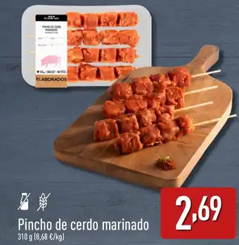 ALDI Pincho de cerdo marinado oferta