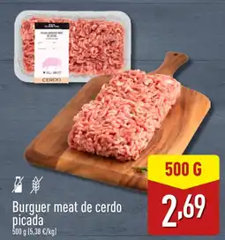 ALDI Burguer meat de cerdo picada oferta