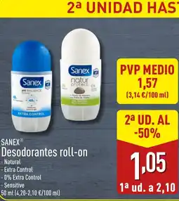 ALDI SANEX® Desodorantes roll-on oferta