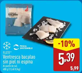 ALDI FLETEⓇ Ventresca bacalao sin piel ni espina oferta