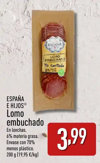 ALDI ESPAÑA E HIJOSⓇ Lomo embuchado oferta