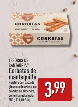 ALDI TESOROS DE CANTABRIA® Corbatas de mantequilla oferta