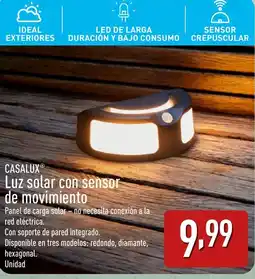 ALDI CASALUX Luz solar con sensor de movimiento oferta