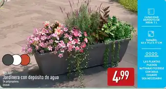 ALDI BELAVI® Jardinera con depósito de agua oferta