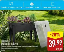 ALDI GARDENLINE® Mesa de cultivo oferta