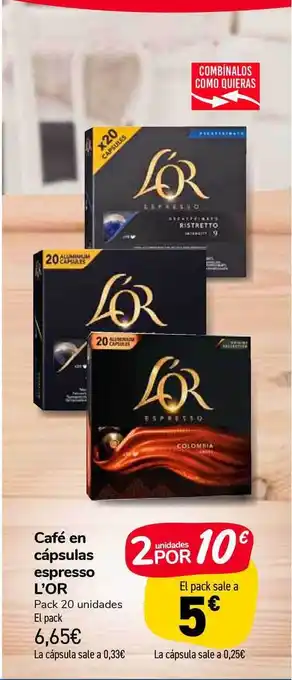 Carrefour Market L'or Café En Capsulas Espresso oferta