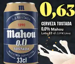 Gadis MAHOU Cerveza tostada 0,0% oferta