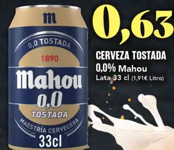 Gadis MAHOU Cerveza tostada 0,0% oferta