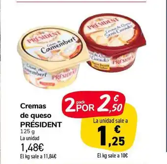 Carrefour Market Cremas De Queso Président 125g oferta