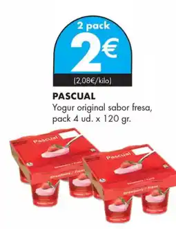 Supermercados Lupa PASCUAL Yogur original sabor fresa oferta