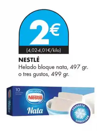 Supermercados Lupa NESTLÉ Helado bloque nata o tres gustos oferta