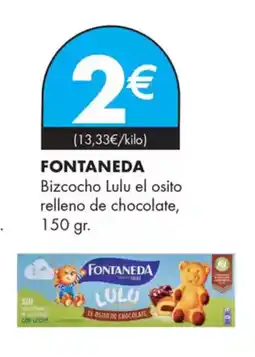 Supermercados Lupa FONTANEDA Bizcocho Lulu el osito relleno de chocolate, oferta