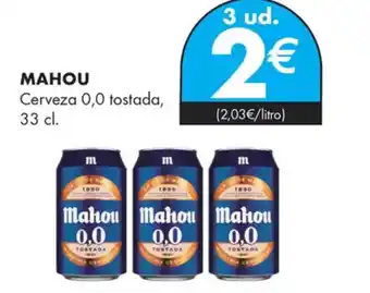 Supermercados Lupa MAHOU Cerveza 0,0 tostada, oferta