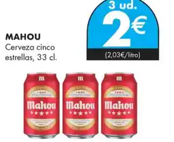 Supermercados Lupa MAHOU Cerveza cinco estrellas oferta