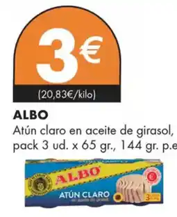 Supermercados Lupa ALBO Atún claro en aceite de girasol oferta