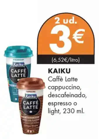 Supermercados Lupa KAIKU Caffè Latte cappuccino, descafeinado, espresso o light oferta