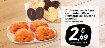 Carrefour Market Croissant Tradicional De Mantequilla O Palmeras De Azúcar O Bombón oferta